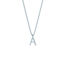 Buchstaben-Anhänger Diamond Letter Petite in Weißgold