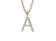 Buchstaben-Anhänger Diamond Letter Petite in Roségold