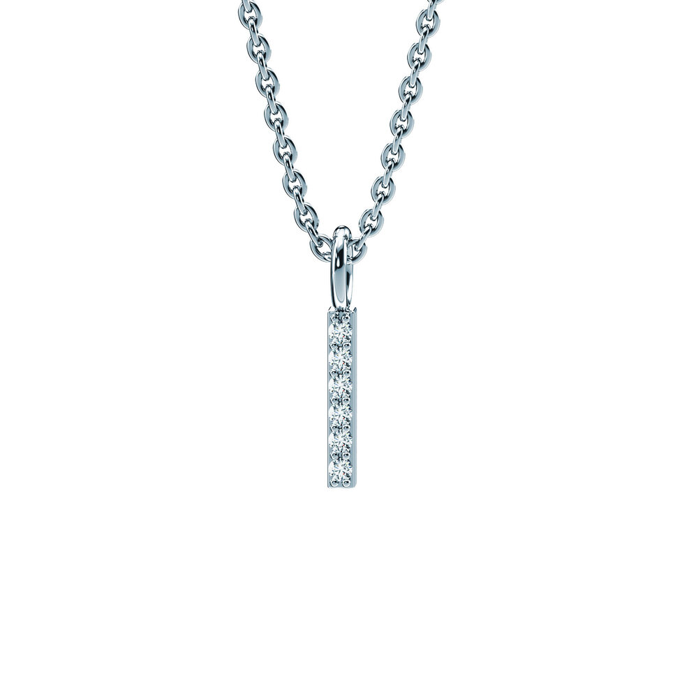 Buchstaben-Anhänger Diamond Letter Petite I in 18K Weißgold