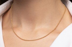 Erbsenkette in Gelbgold