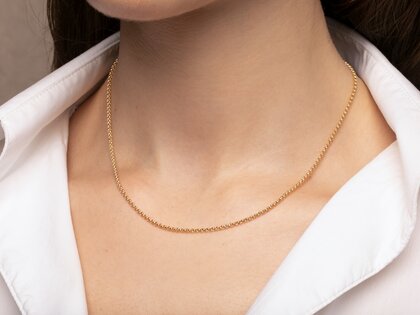Erbsenkette in Gelbgold