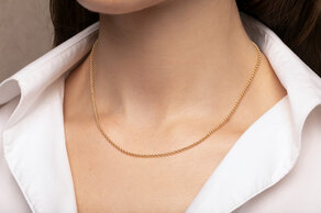 Erbsenkette in Gelbgold