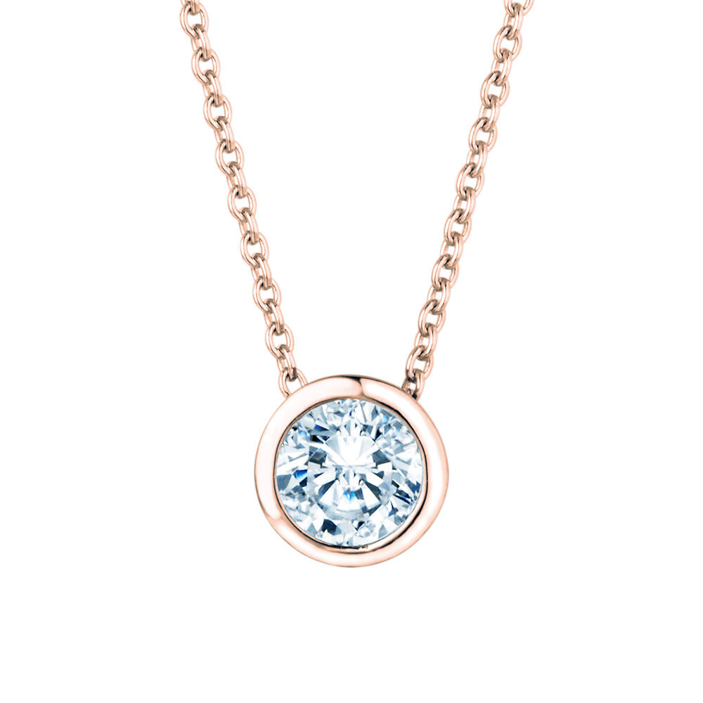 Anhänger Eternal in 9K Roségold mit Diamant 0,40ct G/SI