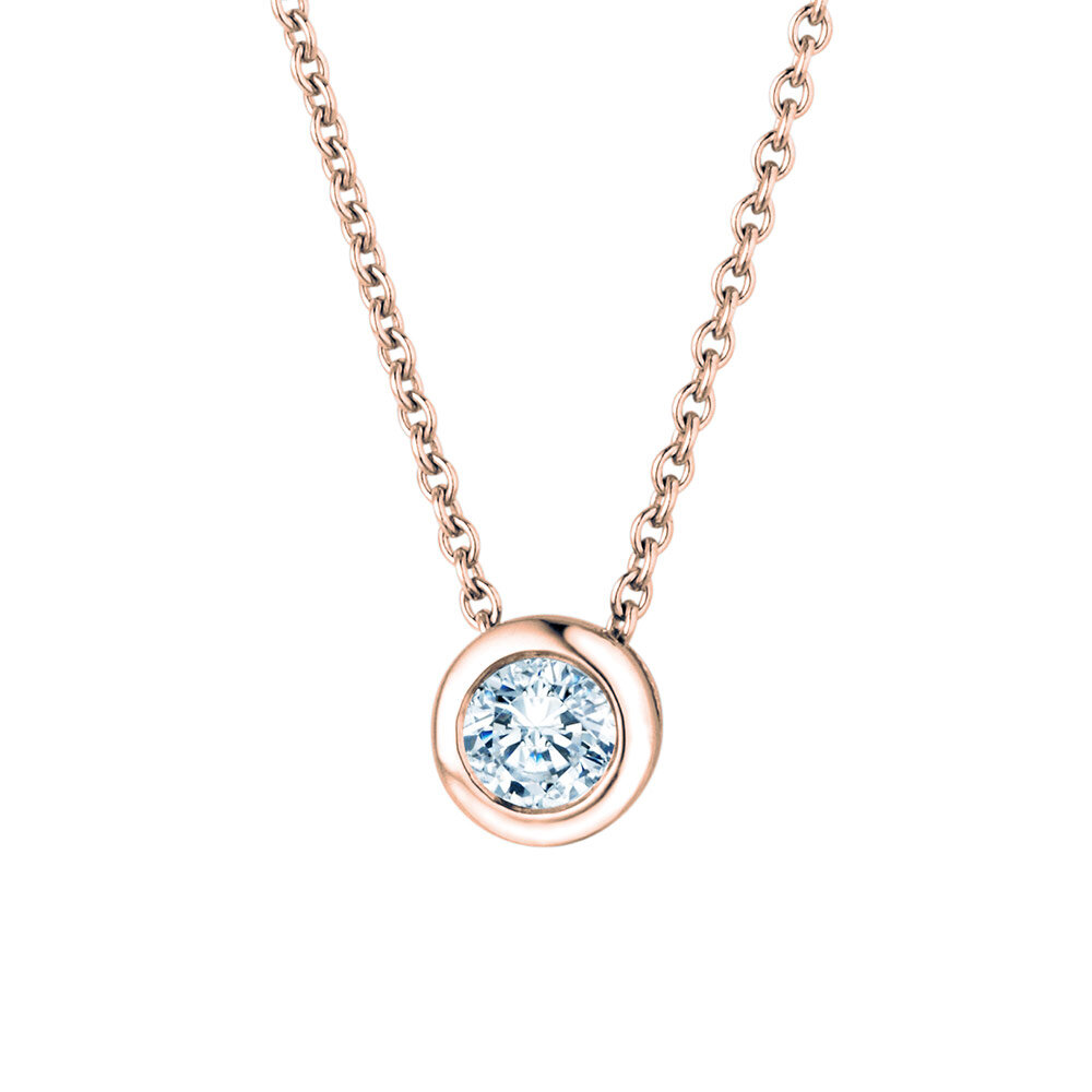 Anhänger Eternal in 14K Roségold mit Diamant 0,15ct G/SI