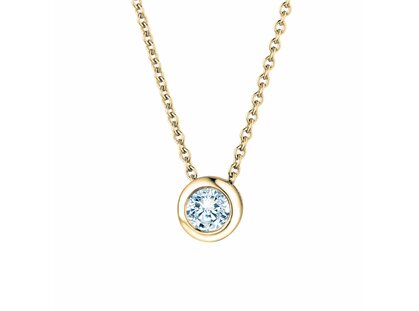 Anhänger Eternal in 18K Gelbgold mit Diamant 0,15ct GSI G/SI