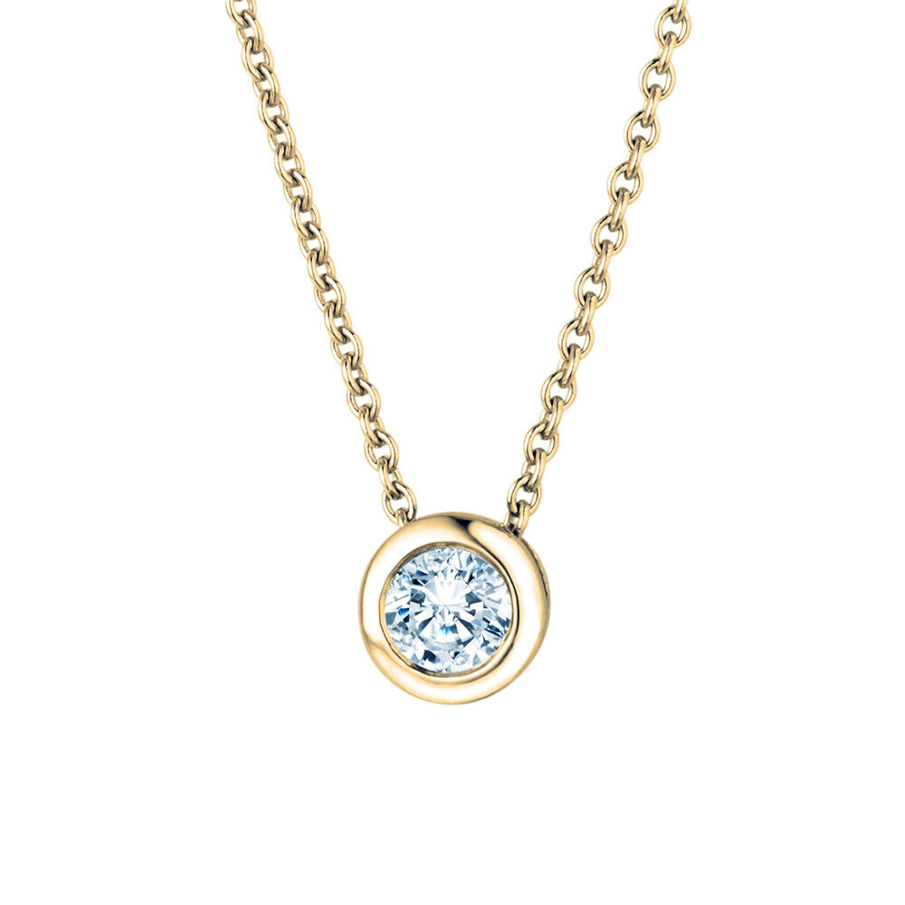 Anhänger Eternal in 18K Gelbgold mit Diamant 0,15ct G/SI