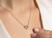 Anhänger Heart Diamonds in Roségold