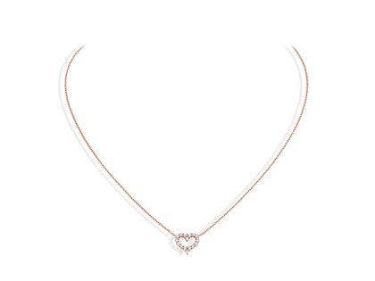 Anhänger Heart Diamonds in Roségold