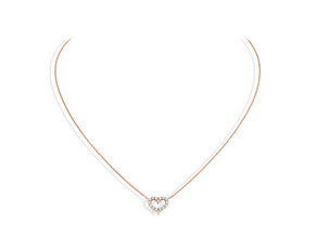 Anhänger Heart Diamonds in Roségold
