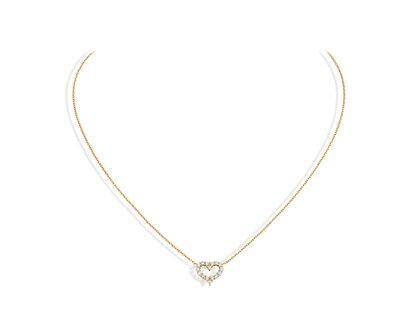 Anhänger Heart Diamonds in Gelbgold
