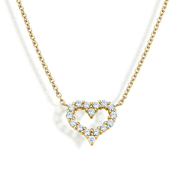 Anhänger Heart Diamonds in Gelbgold