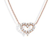 Anhänger Heart Diamonds in Roségold