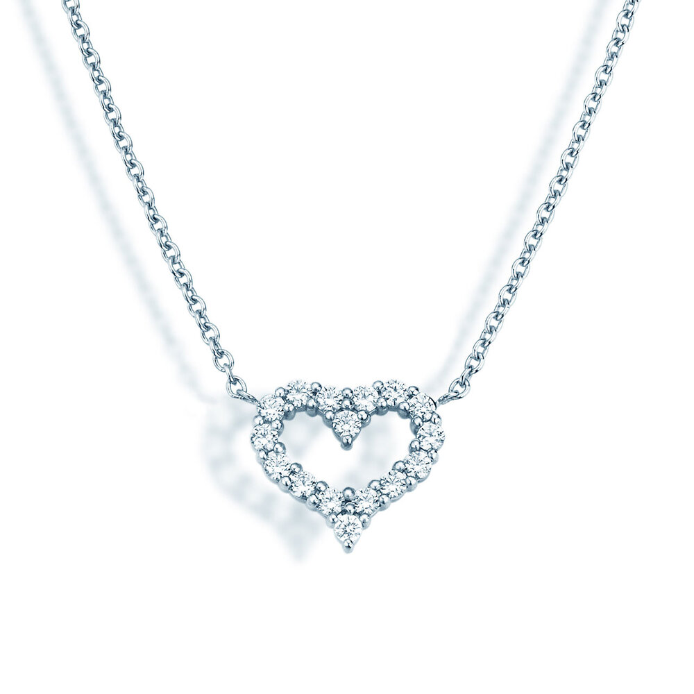 Anhänger Heart Diamonds in 18K Weißgold mit Diamanten 0,26ct