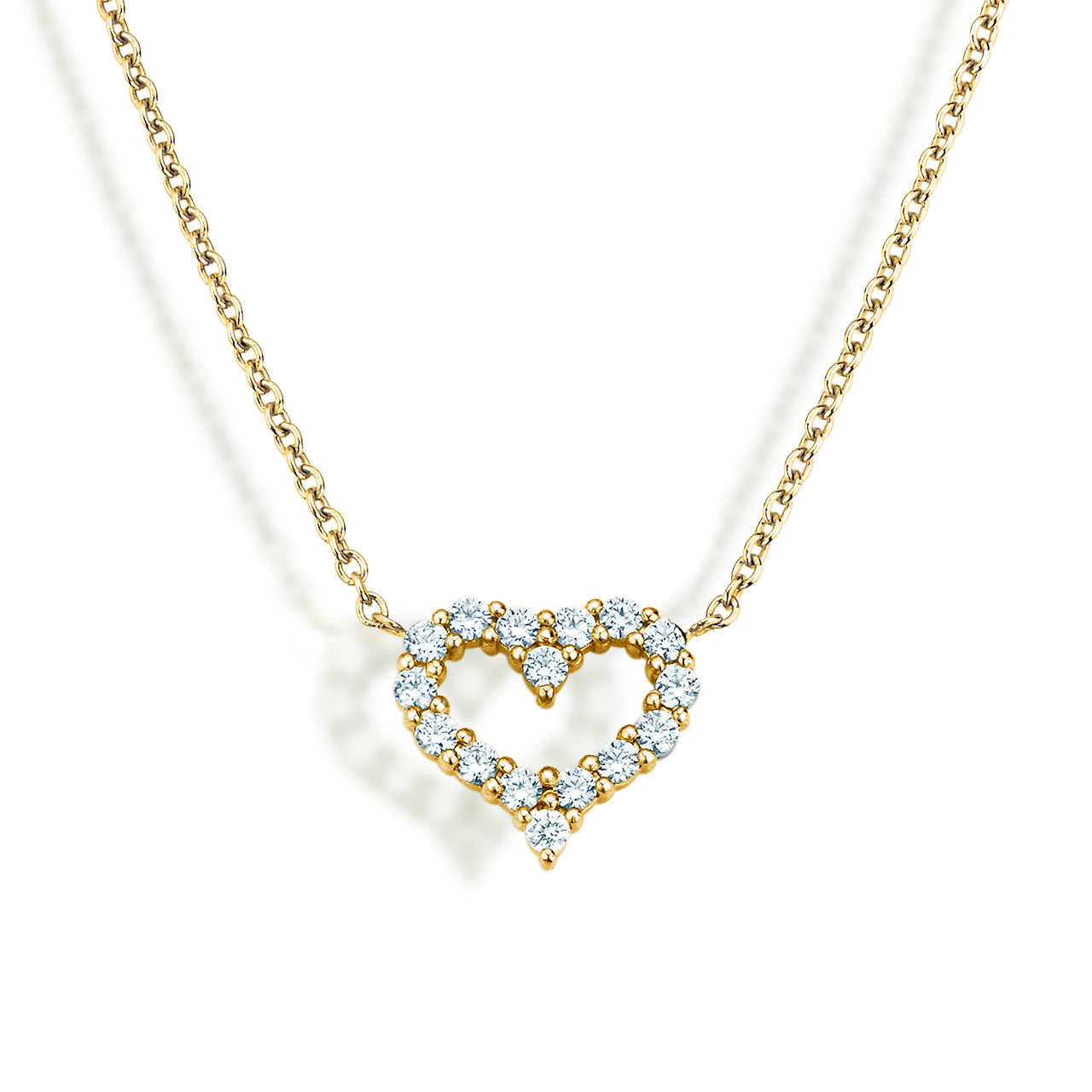 Anhänger Heart Diamonds in Gelbgold