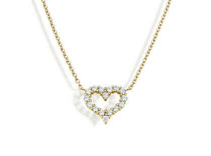 Anhänger Heart Diamonds in Gelbgold