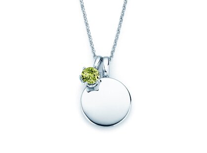 Geburtsstein-Anhänger Lea August in Silber 925/- mit Peridot 0,50ct