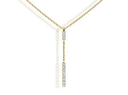 Halskette Lilly in 9K Gelbgold mit Diamanten 0,11ct G/SI