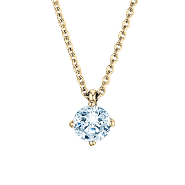 Anhänger Modern Labordiamant in Gelbgold