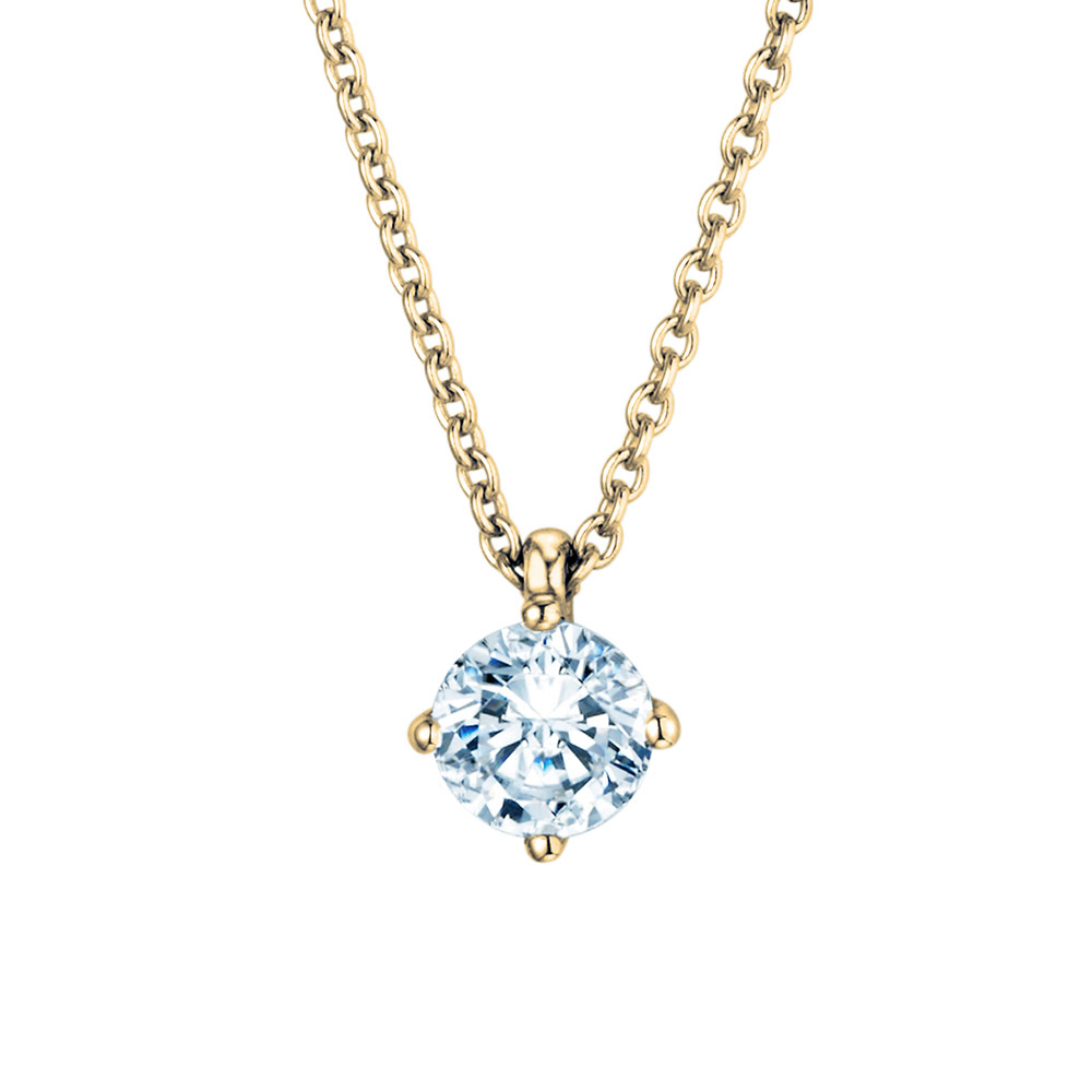 Anhänger Modern Labordiamant in Gelbgold