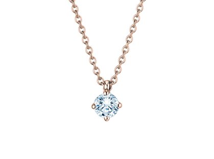 Anhänger Modern in 18K Roségold mit Diamant 0,25ct GSI G/SI