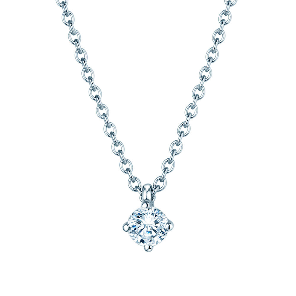 Anhänger Modern Labordiamant in Silber 925/- mit Labordiamant 0,15ct E/VS