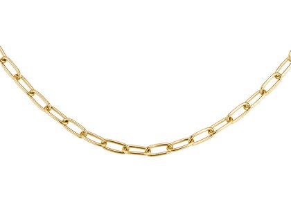 Halskette Paper Clip Oval in Gelbgold