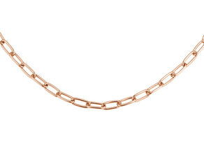 Halskette Paper Clip Oval in Roségold
