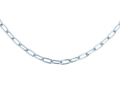 Halskette Paper Clip Oval in Silber