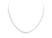 Halskette Paper Clip Oval in Silber