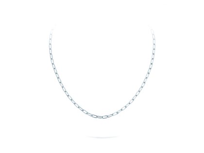Halskette Paper Clip Oval in Silber