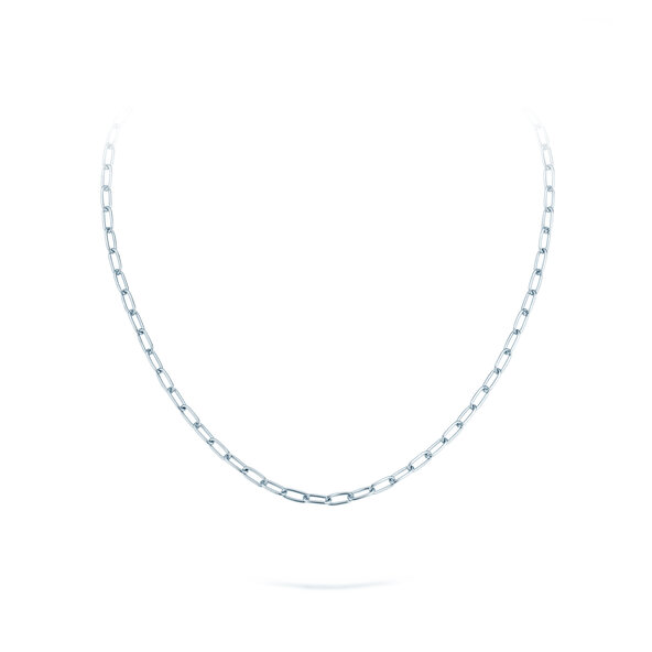 Halskette Paper Clip Oval in Silber