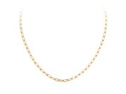 Halskette Paper Clip Oval in Gelbgold