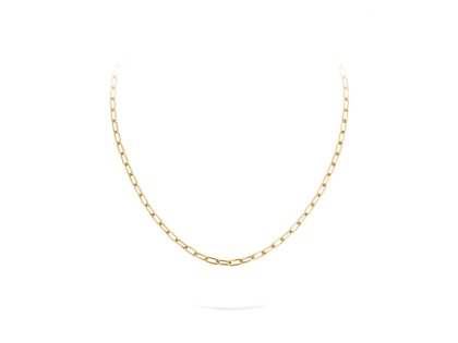 Halskette Paper Clip Oval in Gelbgold