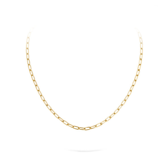 Halskette Paper Clip Oval in Gelbgold