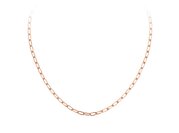 Halskette Paper Clip Oval in Roségold