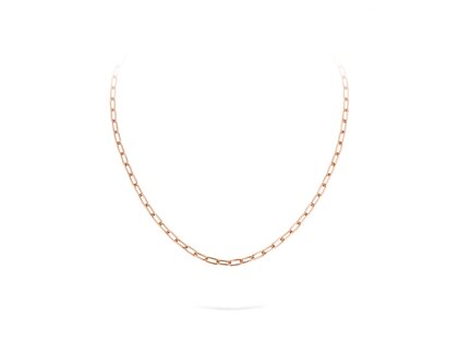 Halskette Paper Clip Oval in Roségold