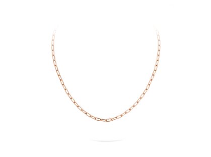 Halskette Paper Clip Oval in Roségold