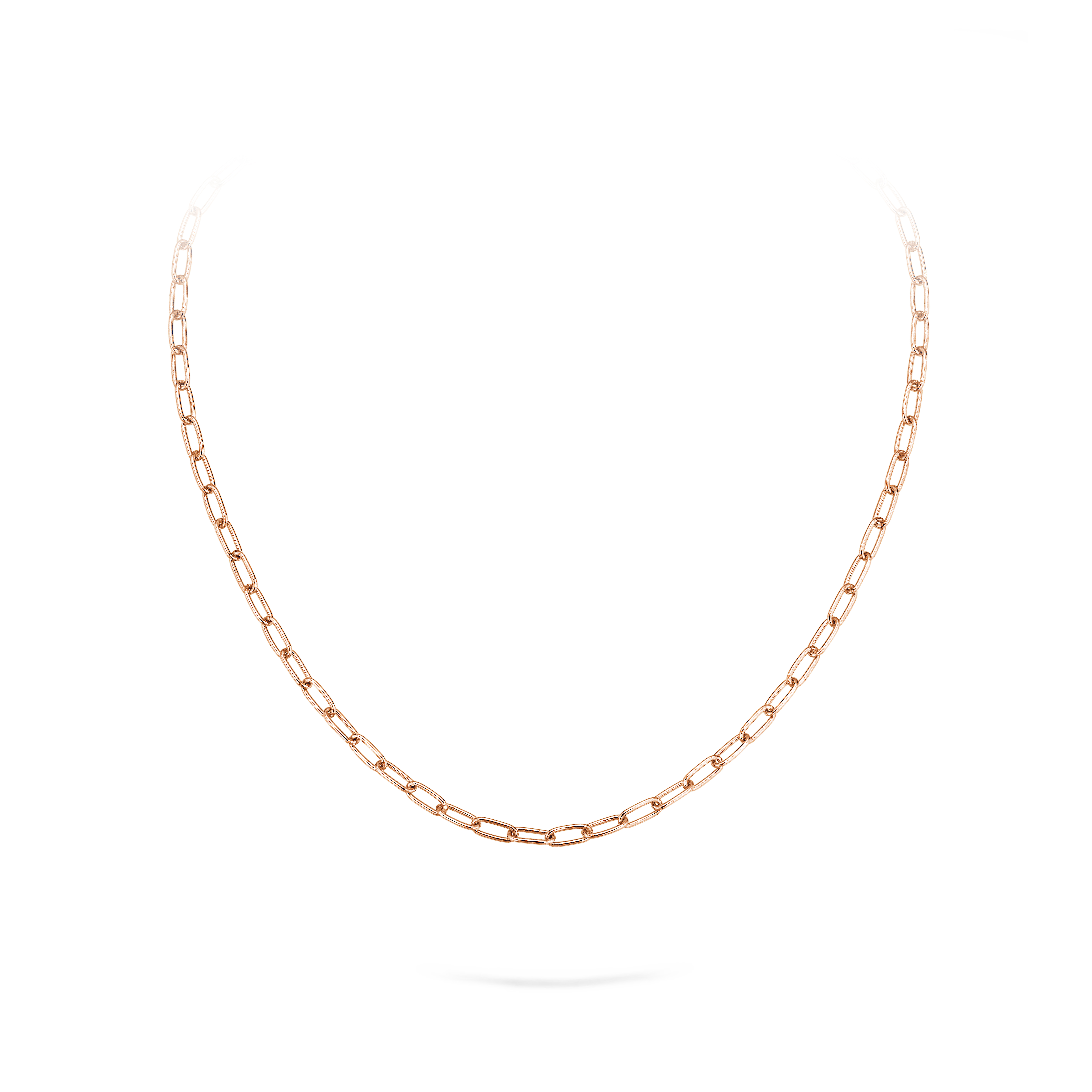 Halskette Paper Clip Oval in Roségold
