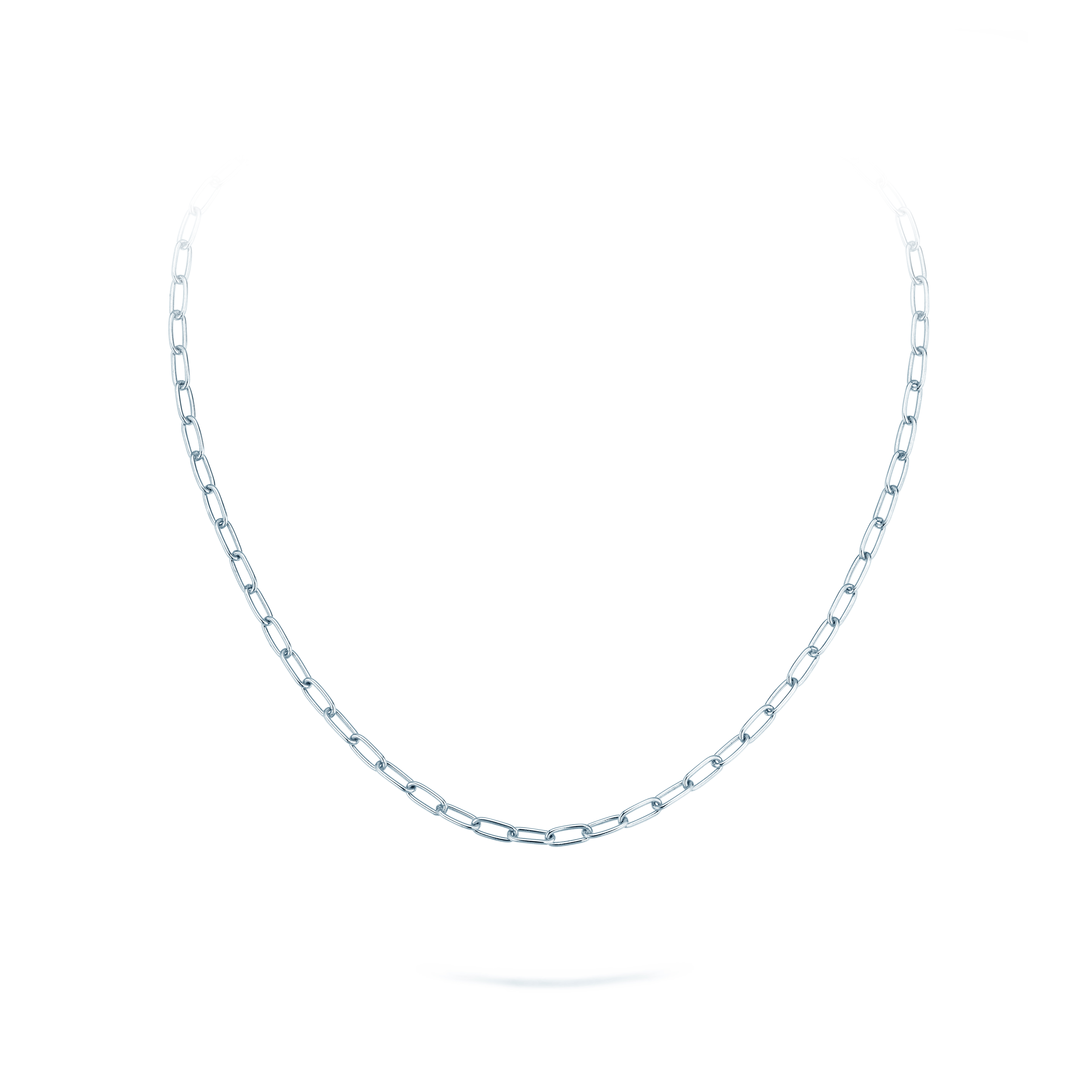 Halskette Paper Clip Oval in Silber
