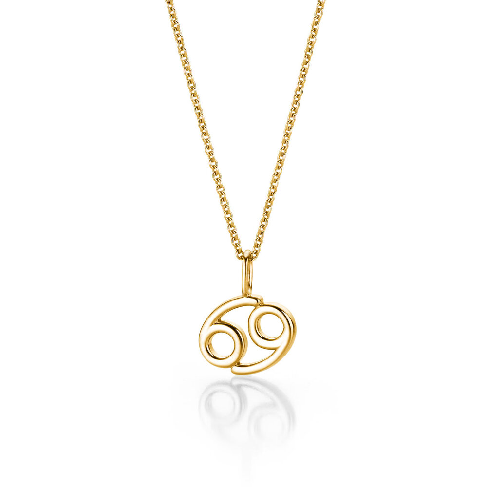Sternzeichen-Anhänger Krebs in 14K Gelbgold