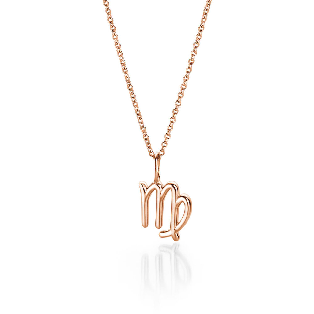 Sternzeichen-Anhänger Jungfrau in 14K Roségold