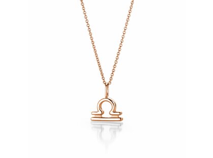 Sternzeichen-Anhänger Waage in 14K Roségold