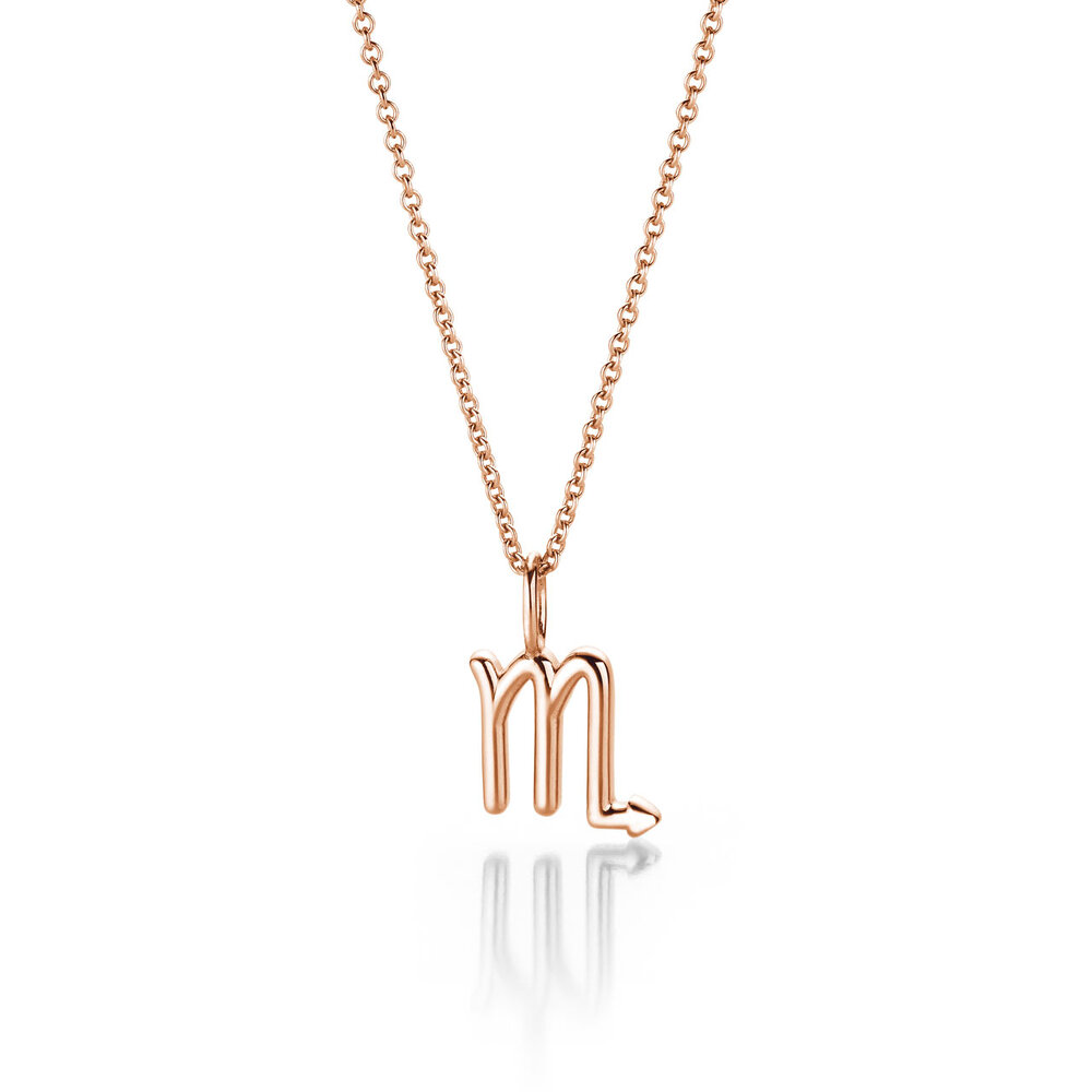 Sternzeichen-Anhänger Skorpion in 14K Roségold