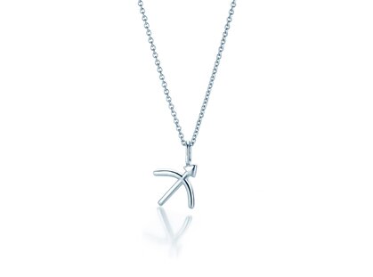 Sternzeichen-Anhänger Schütze in Weißgold