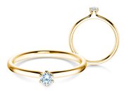 Solitärring Classic 6 in 14K Gelbgold mit Diamant 0,10ct G/SI