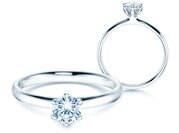 Solitärring Classic 6 in 9K Weißgold mit Diamant 0,50ct