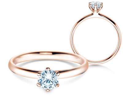Solitärring Classic 6 in Roségold