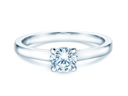Solitärring Romance in 9K Weißgold mit Diamant 0,75ct