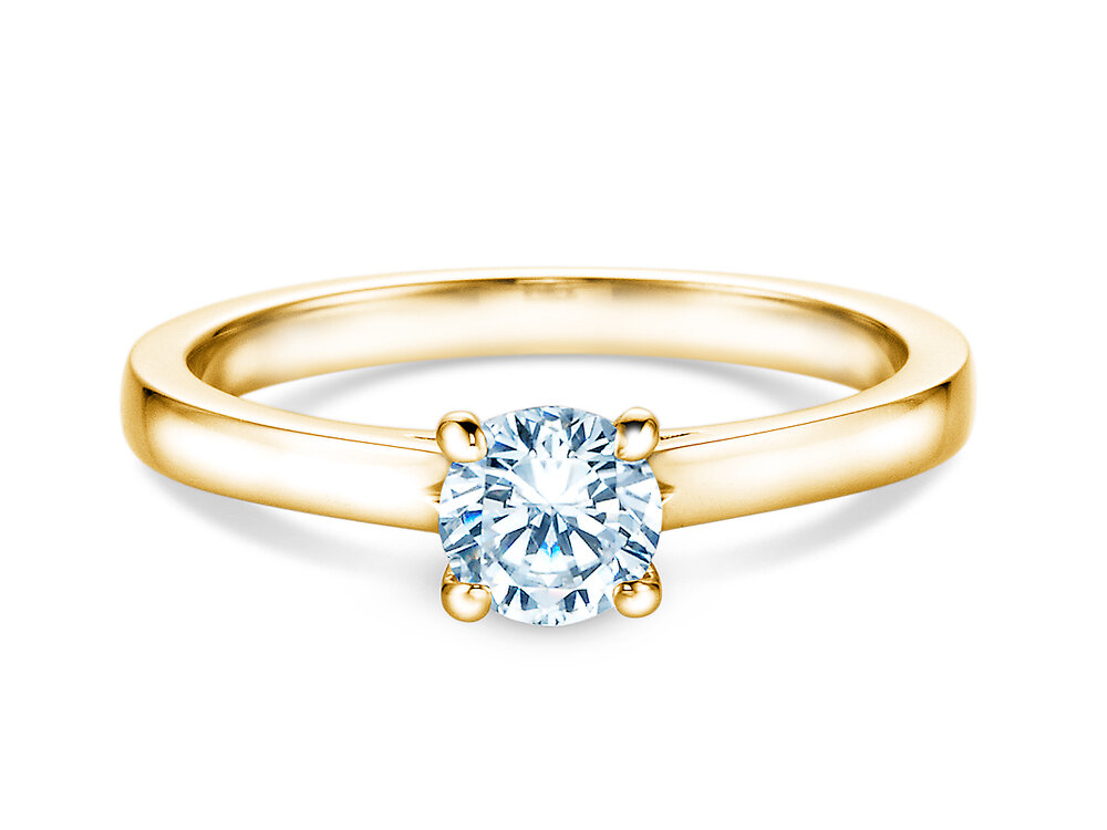 Solitärring Romance in 18K Gelbgold mit Labordiamant 0,75ct E/VS