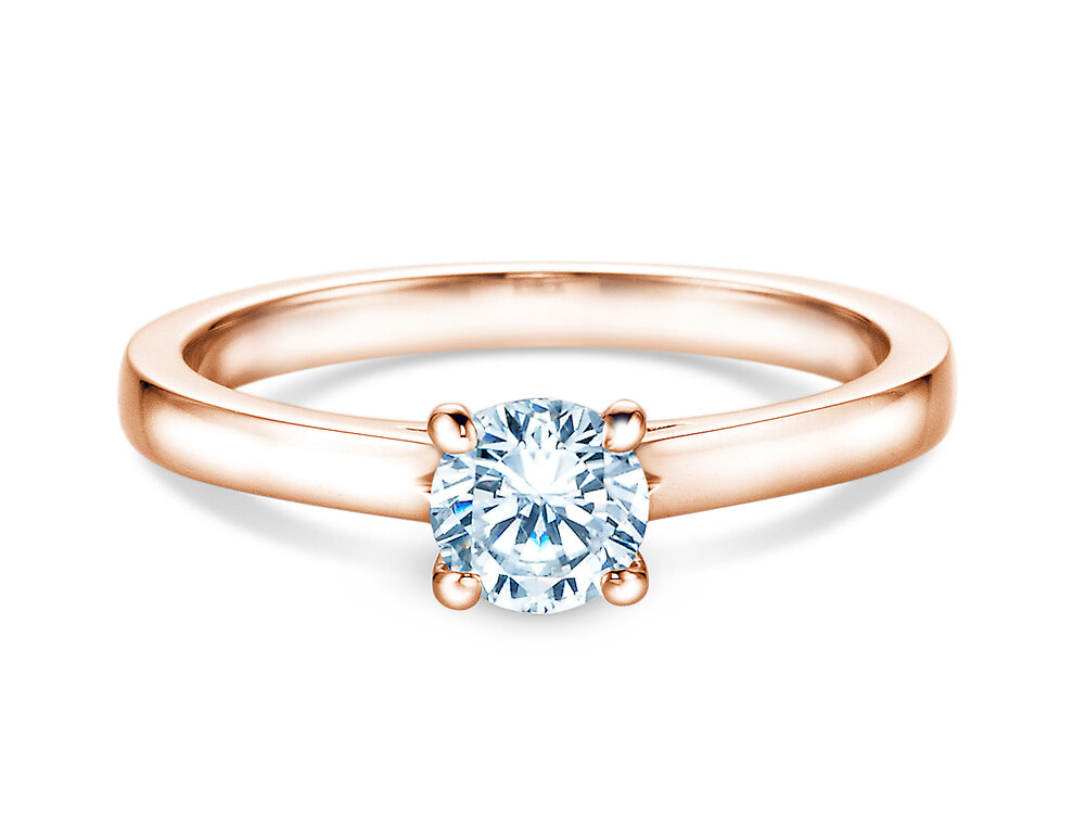 Solitärring Romance in 9K Roségold mit Labordiamant 0,75ct E/VS